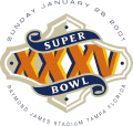 Super Bowl XXXV Logo Iron On Transfer