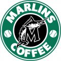 Miami Marlins Starbucks Coffee Logo Iron On Transfer