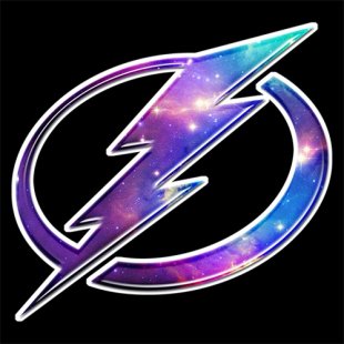 Galaxy Tampa Bay Lightning Logo Iron On Transfer