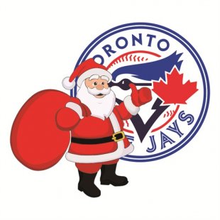 Toronto Blue Jays Santa Claus Logo Iron On Transfer