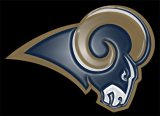 Los Angeles Rams Plastic Effect Logo Iron On Transfer