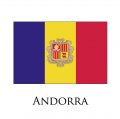 Andorra flag logo Iron On Transfer