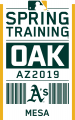 Oakland Athletics 2019 Event Logo Iron On Transfer