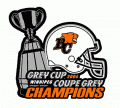 BC Lions 2006 Champion Logo Print Decal