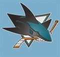 San Jose Sharks Plastic Effect Logo Iron On Transfer