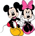 Mickey and Minnie Mouse Logo 01 Print Decal