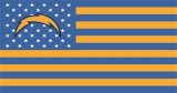 San Diego Chargers Flag001 logo Print Decal