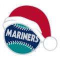 Seattle Mariners Baseball Christmas hat logo Print Decal