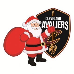 Cleveland Cavaliers Santa Claus Logo Print Decal