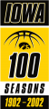 Iowa Hawkeyes 2002 Anniversary Logo Iron On Transfer