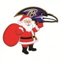 Baltimore Ravens Santa Claus Logo Print Decal