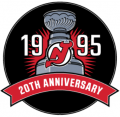 New Jersey Devils 2014 15 Anniversary Logo Print Decal