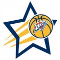 Oklahoma City Thunder Basketball Goal Star logo Iron On Transfer