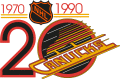 Vancouver Canucks 1989 90 Anniversary Logo Print Decal