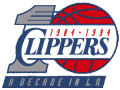 Los Angeles Clippers 1993-1994 Anniversary Logo Print Decal