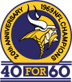 Minnesota Vikings 1989 Anniversary Logo Print Decal