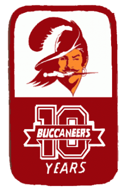 Tampa Bay Buccaneers 1986 Anniversary Logo Iron On Transfer