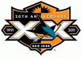 San Jose Sharks 2010 11 Anniversary Logo Print Decal