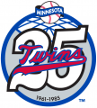 Minnesota Twins 1985 Anniversary Logo 02 Iron On Transfer