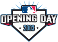 MLB Opening Day 2003 Logo Iron On Transfer