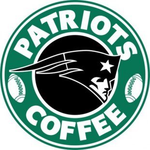 New England Patriots starbucks coffee logo Print Decal