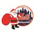 New York Mets Santa Claus Logo Print Decal