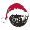 Toronto Raptors Basketball Christmas hat logo Print Decal