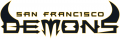 San Francisco Demons 2001 Wordmark Logo Iron On Transfer