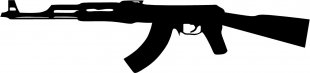 Ak 47 7.5 inch black Iron On Transfer