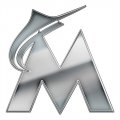 Miami Marlins Silver Logo Iron On Transfer