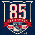 New York Rangers 2010 11 Anniversary Logo Print Decal