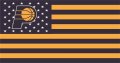 Indiana Pacers Flag001 logo Print Decal