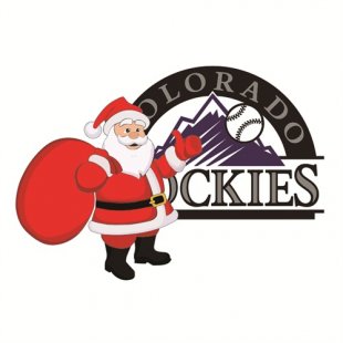 Colorado Rockies Santa Claus Logo Print Decal