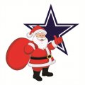 Dallas Cowboys Santa Claus Logo Print Decal