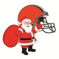 Cleveland Browns Santa Claus Logo Print Decal