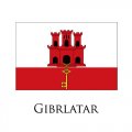 Gibrlatar flag logo Iron On Transfer