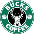 Milwaukee Bucks Starbucks Coffee Logo Iron On Transfer