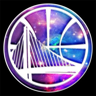 Galaxy Golden State Warriors Logo Print Decal