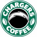 Los Angeles Chargers starbucks coffee logo Iron On Transfer