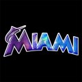 Galaxy Miami Marlins Logo Iron On Transfer