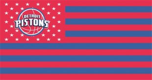 Detroit Pistons Flag001 logo Print Decal