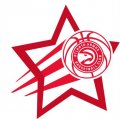 Atlanta Hawks Basketball Goal Star logo Iron On Transfer
