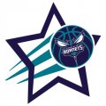 Charlotte Hornets Basketball Goal Star logo Iron On Transfer