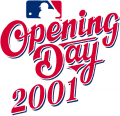 MLB Opening Day 2001 Logo Iron On Transfer