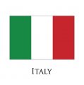 Italy flag logo Iron On Transfer