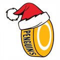 Pittsburgh Penguins Hockey ball Christmas hat logo Print Decal