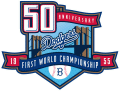 Los Angeles Dodgers 2005 Anniversary Logo Iron On Transfer