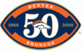 Denver Broncos 2009 Anniversary Logo Iron On Transfer