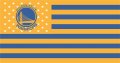 Golden State Warriors Flag001 logo Print Decal