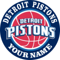 Detroit Pistons custom logo Customized Logo Print Decal